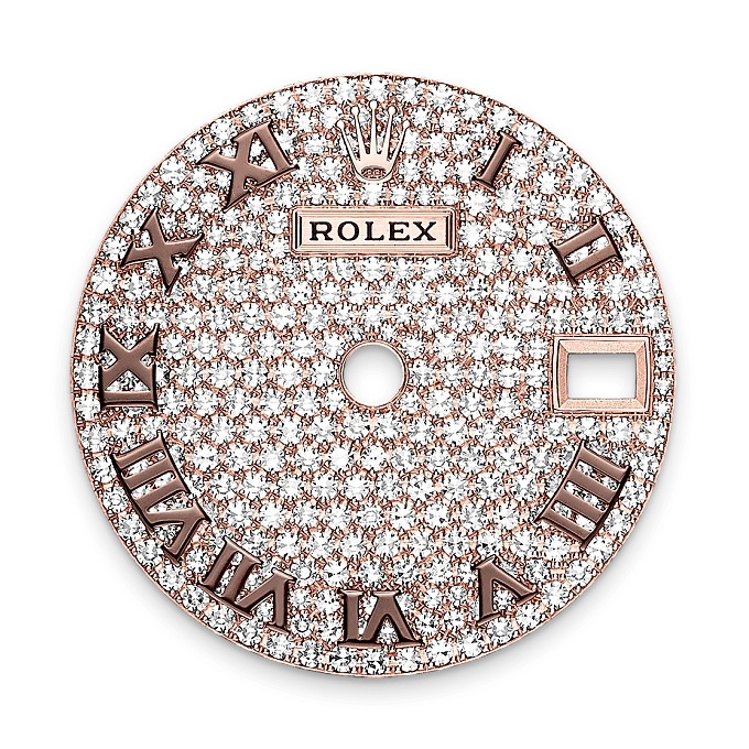 rolex M279135RBR-0021   - Il quadrante con pavé di diamanti