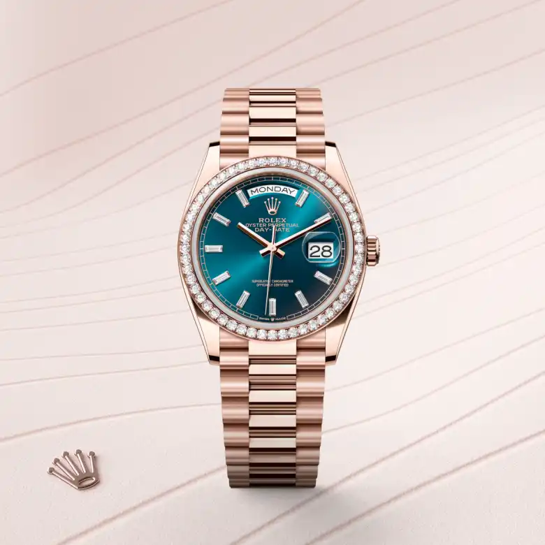 rolex M128345RBR-0083   - Quadrante blu‑verde