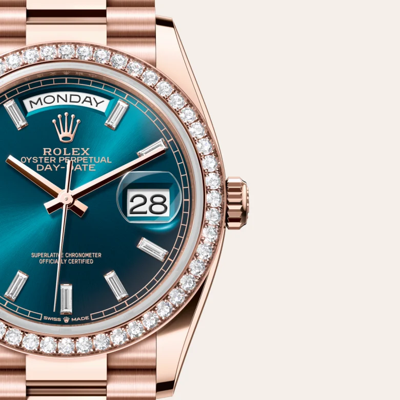 rolex M128345RBR-0083   - Quadrante blu‑verde
