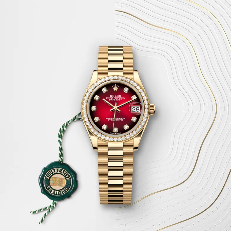 rolex M278288RBR-0041 - Quadrante rosso ombré